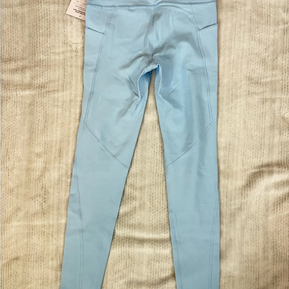 NWT Athleta Girl  Leggings in Light Blue Size 12 High Rise Stash - Picture 7 of 10